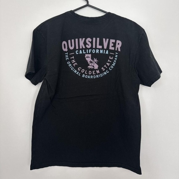 Quiksilver Shirt Mens Large Black California Golden State Skate Surf Tee - Picture 1 of 7